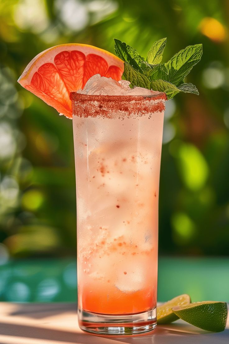 Finished mezcal cocktail with smoky garnish