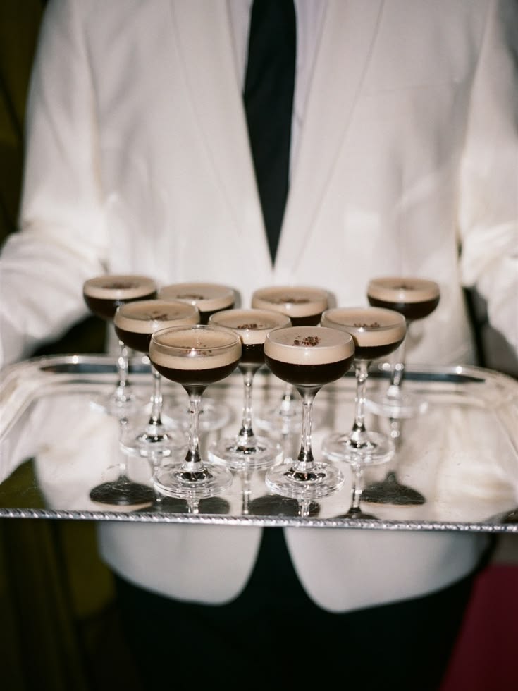 Cocktail built with layered liqueurs